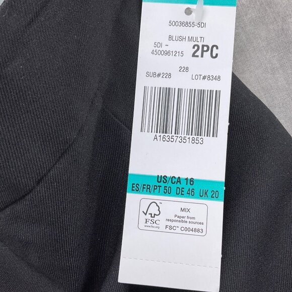 Le Suit Pants Women 16 Black Flat Mid Rise‎ Bootcut Career Suit Trousers NWT - Picture 5 of 14